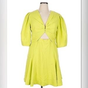 Jonathan Simkhai Vibrant Lime Mini Dress